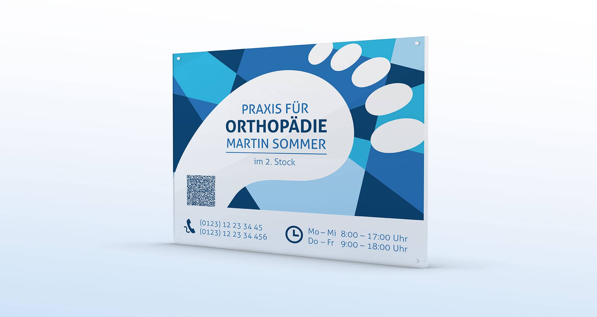 Acrylglasdruck am Beispiel eines Praxisschildes 20