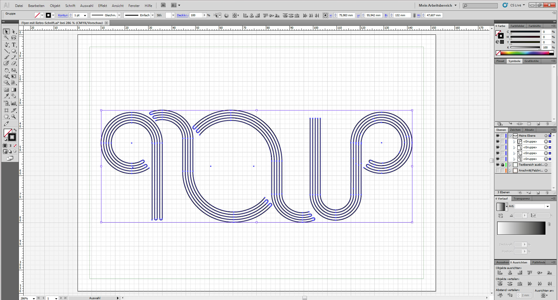 Freitagstutorial: Flyer mit individueller Retro Schrift (23)