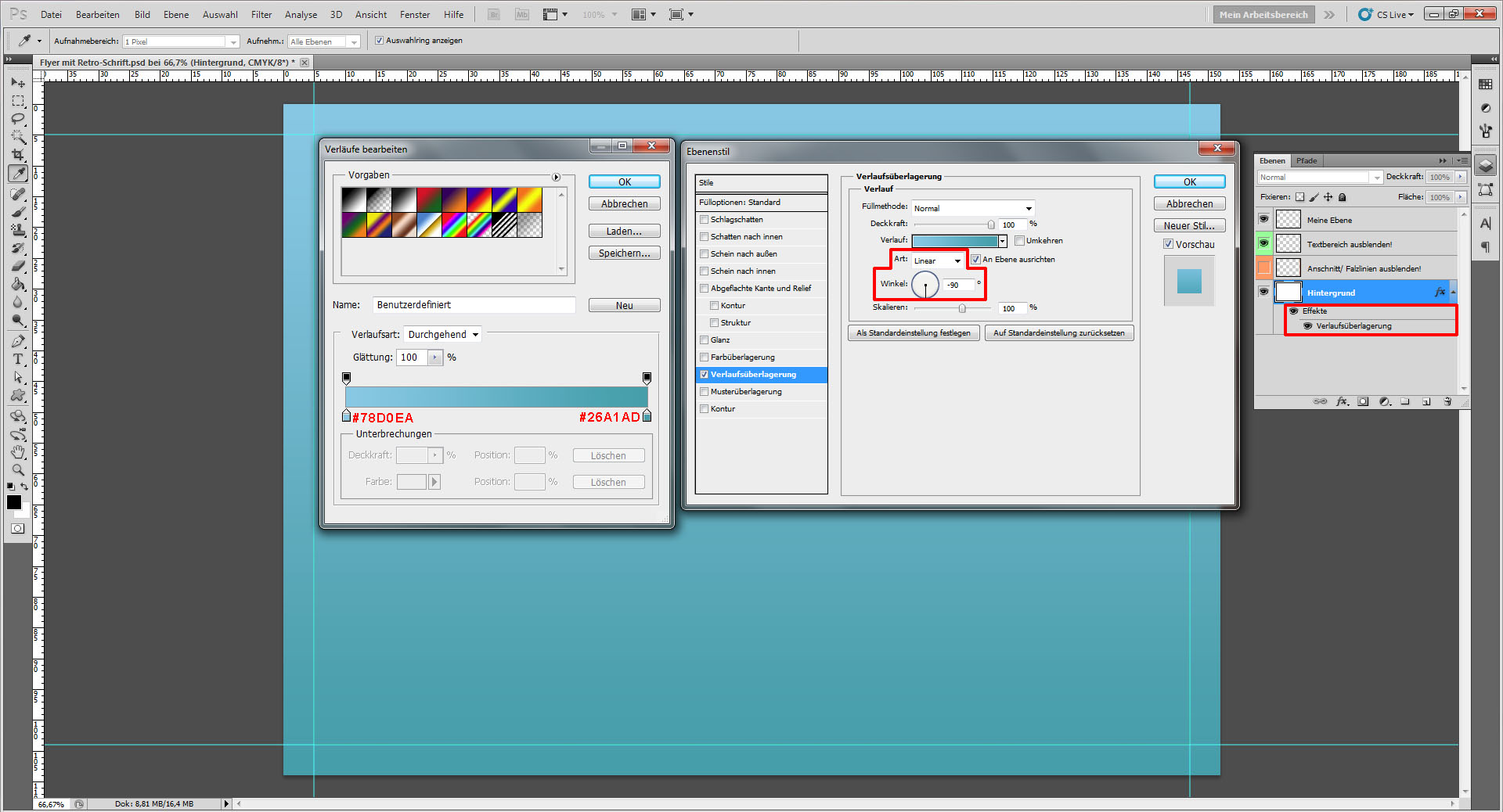 Freitagstutorial: Flyer mit individueller Retro Schrift (27)