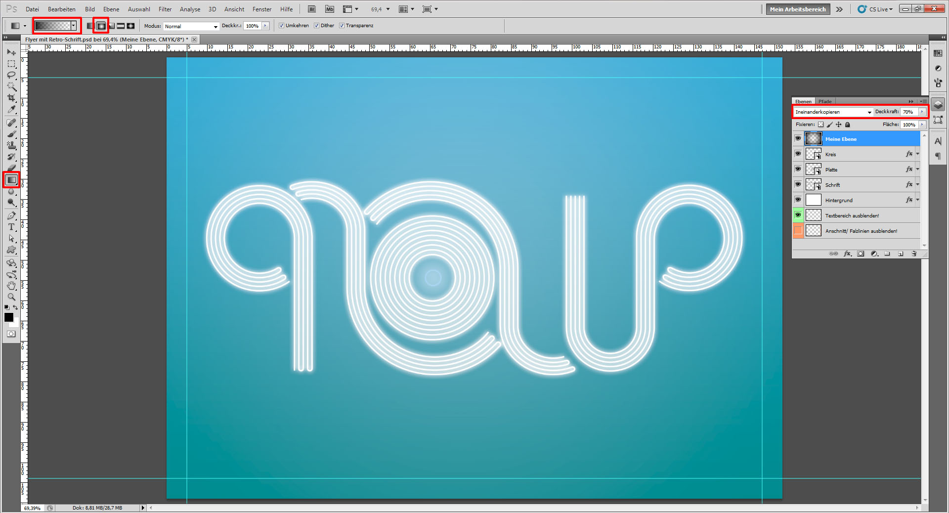 Freitagstutorial: Flyer mit individueller Retro Schrift (31)