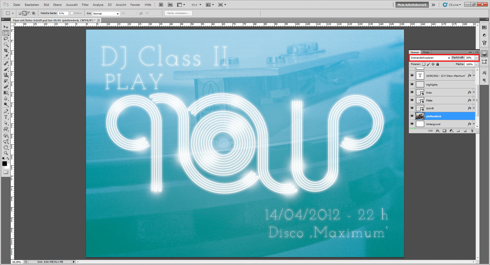 Freitagstutorial: Flyer mit individueller Retro Schrift (36)