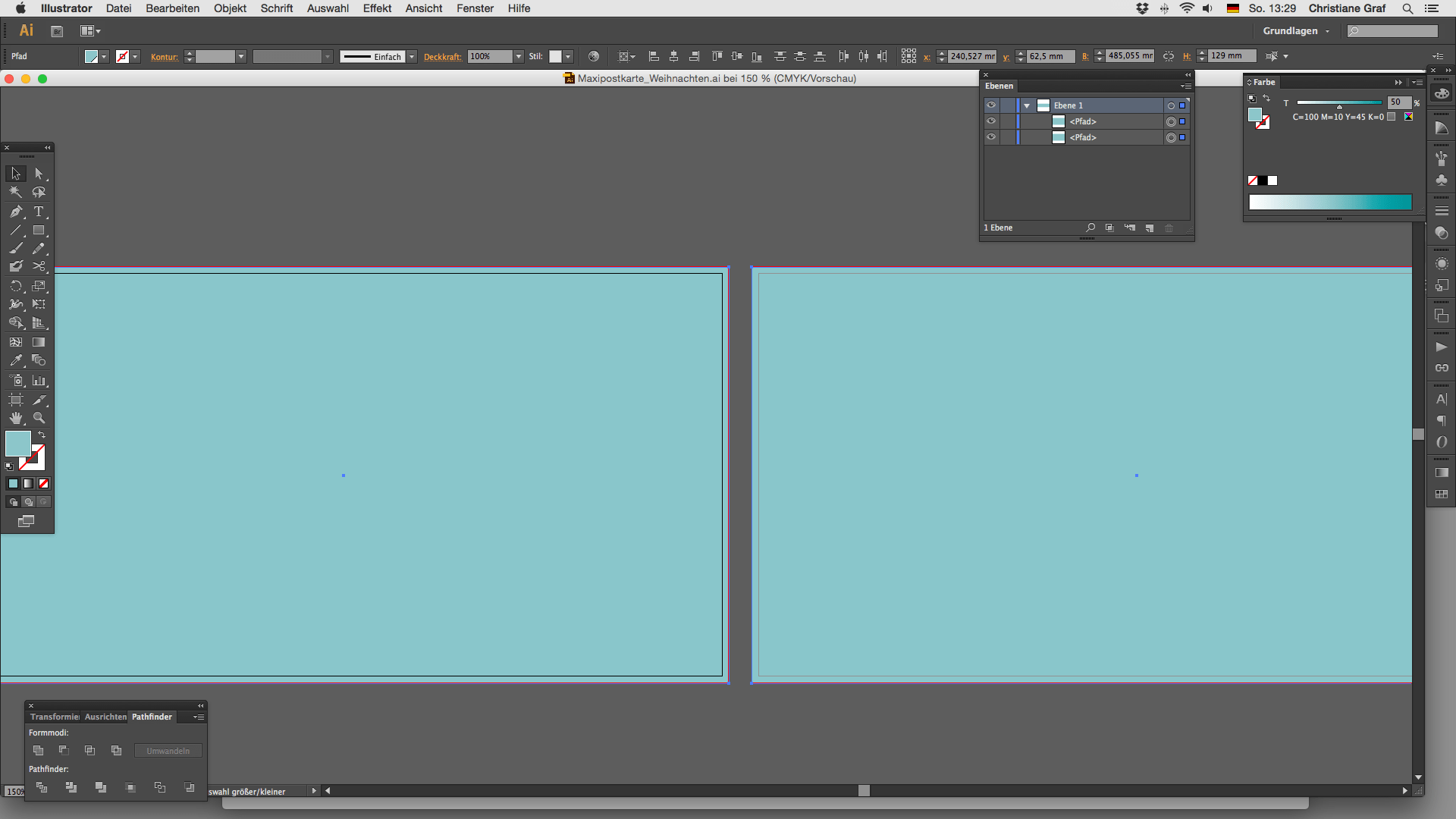 Maxikarte gestalten Hintergrundfarbe