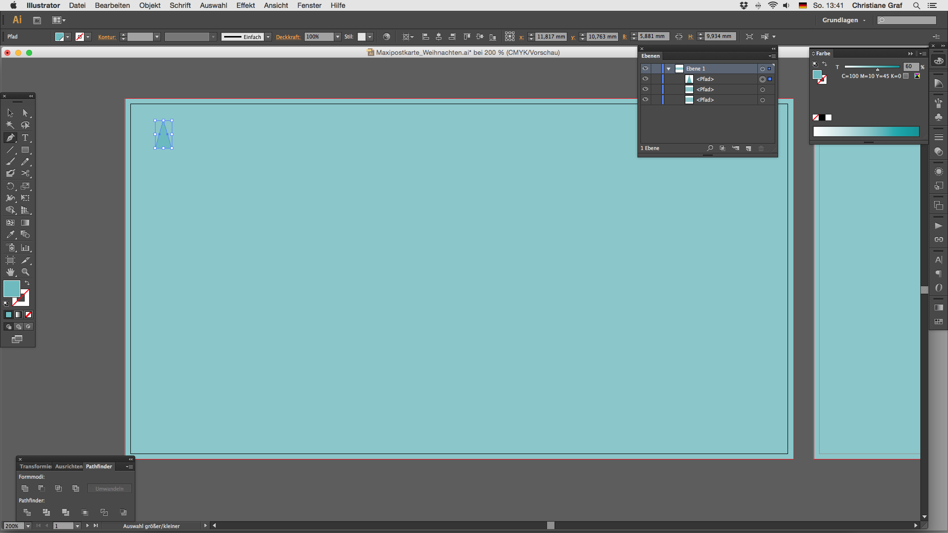 Maxikarte gestalten Muster zeichnen