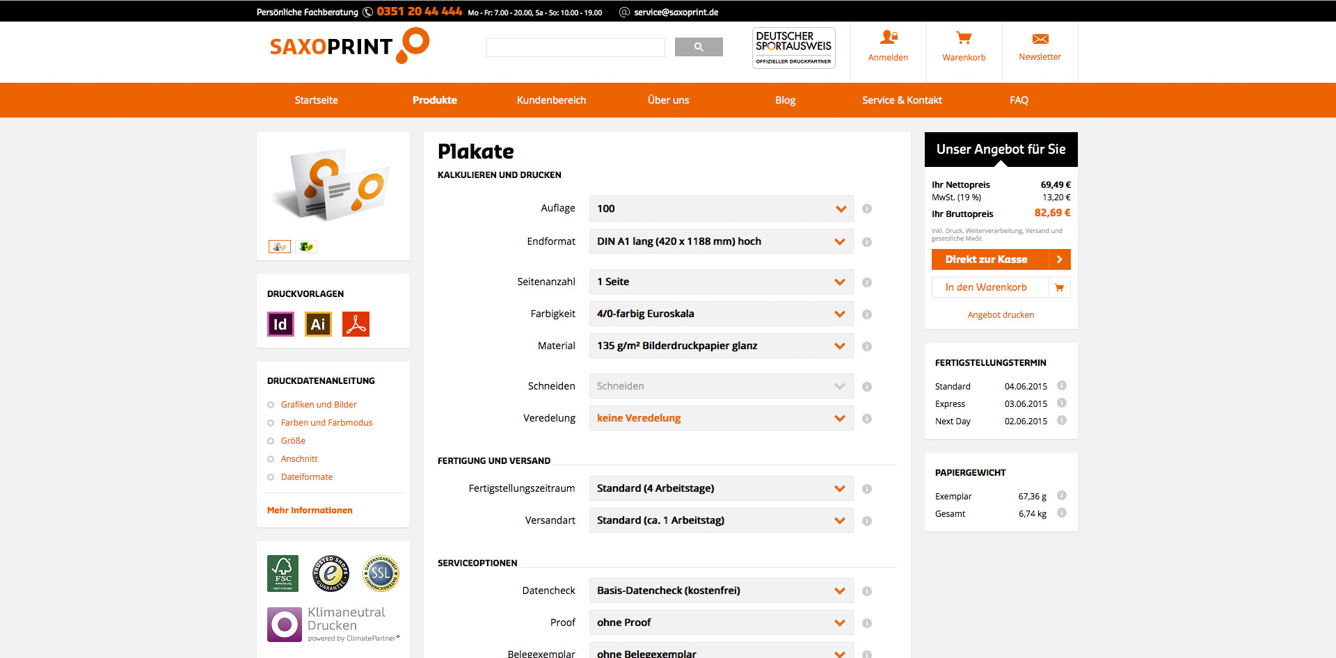 Tutorial Plakat im DIN lang Format 