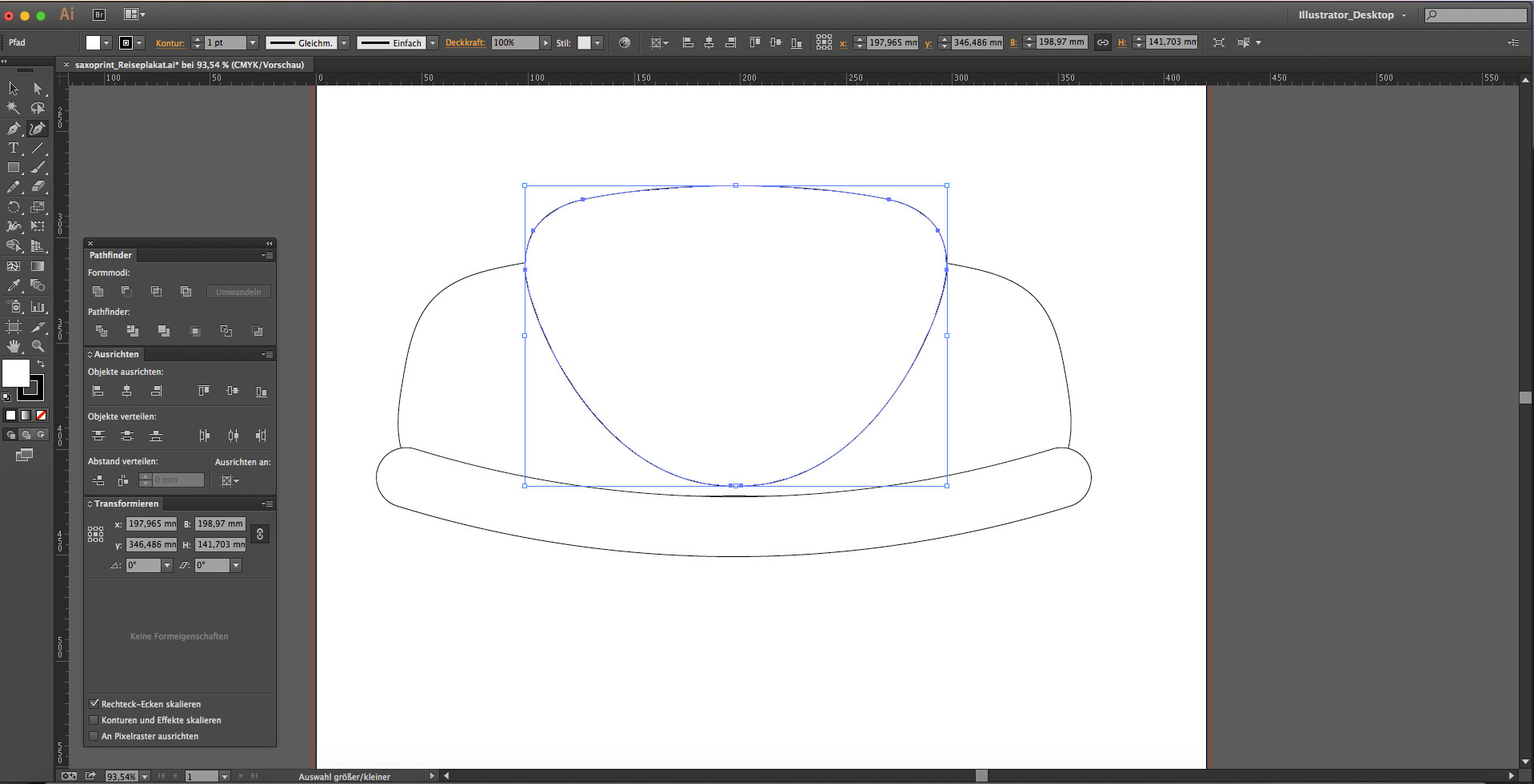 Tutorial Plakat für das Reisebüro Step1