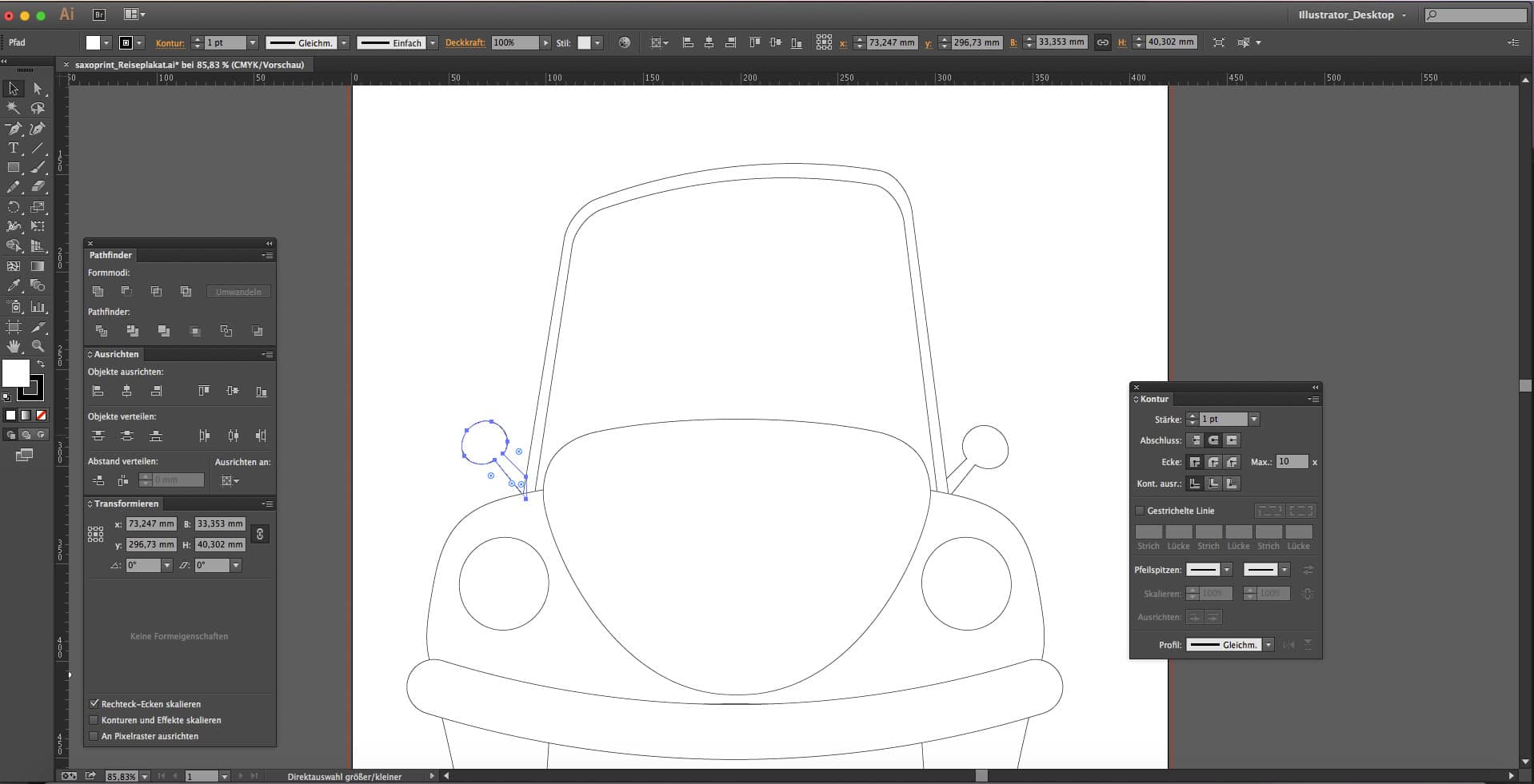 Tutorial Plakat für das Reisebüro Step2