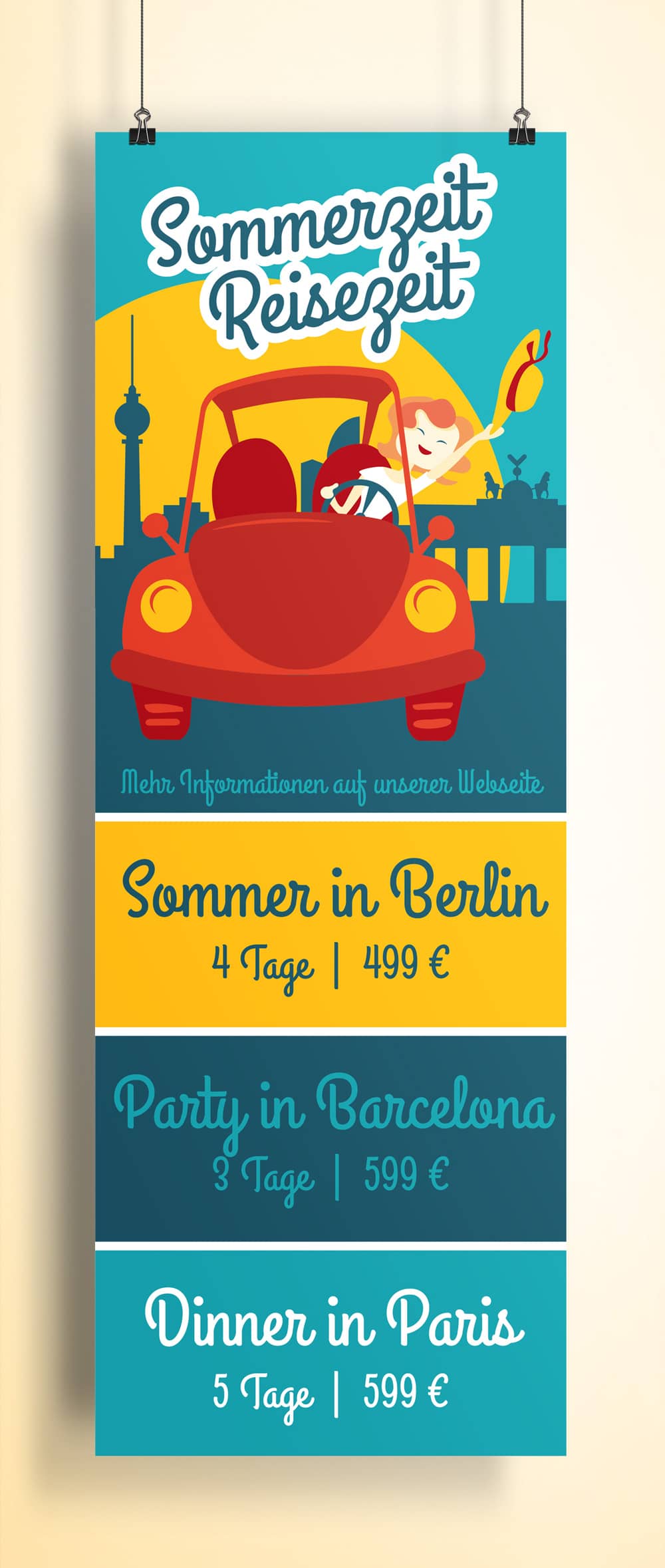 Reisebuero Plakat Mockup