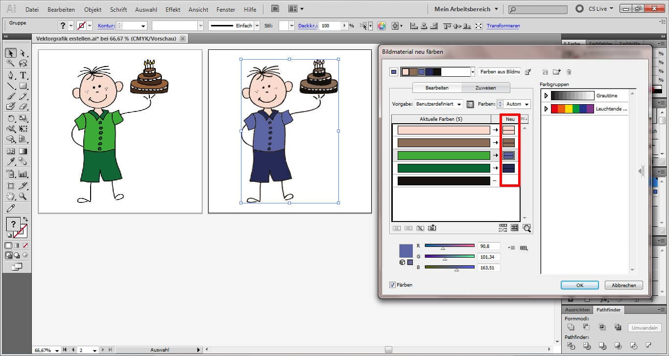 Tutorial: In Illustrator eine Vektorgrafik erstellen (9)