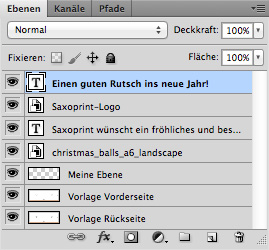 Grusskarte Vorlage Ebenen Fertig step 9