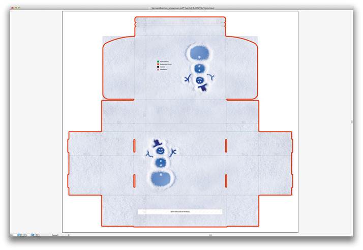 versandkarton vorlage stanzform step 1