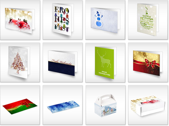 12 unterschiedliche weihnachtsdesigns zum auswahl