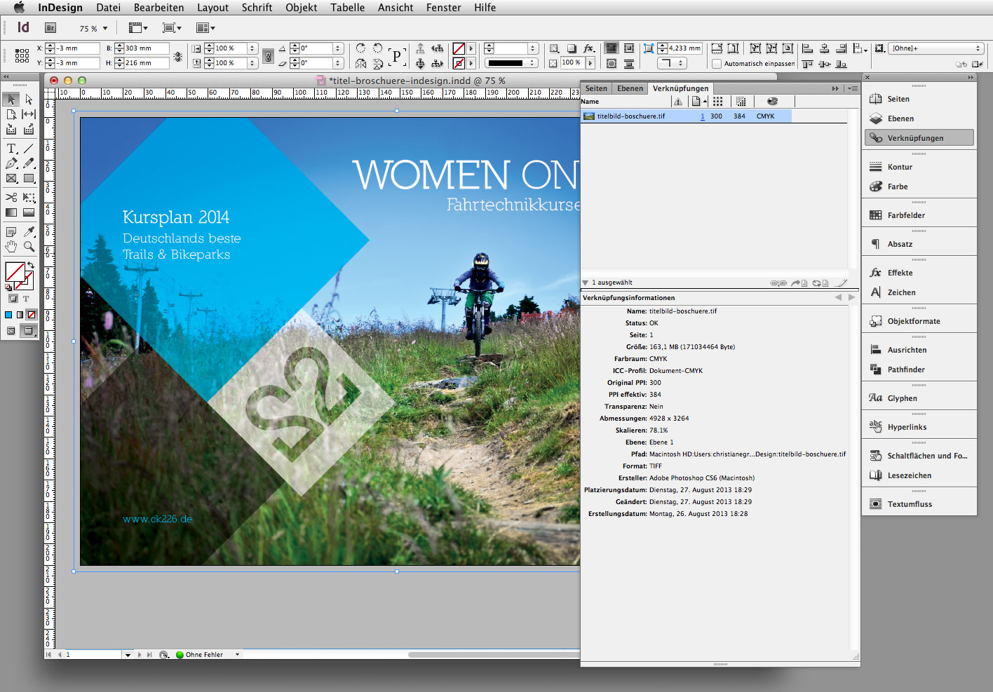 Titel Broschüre Indesign