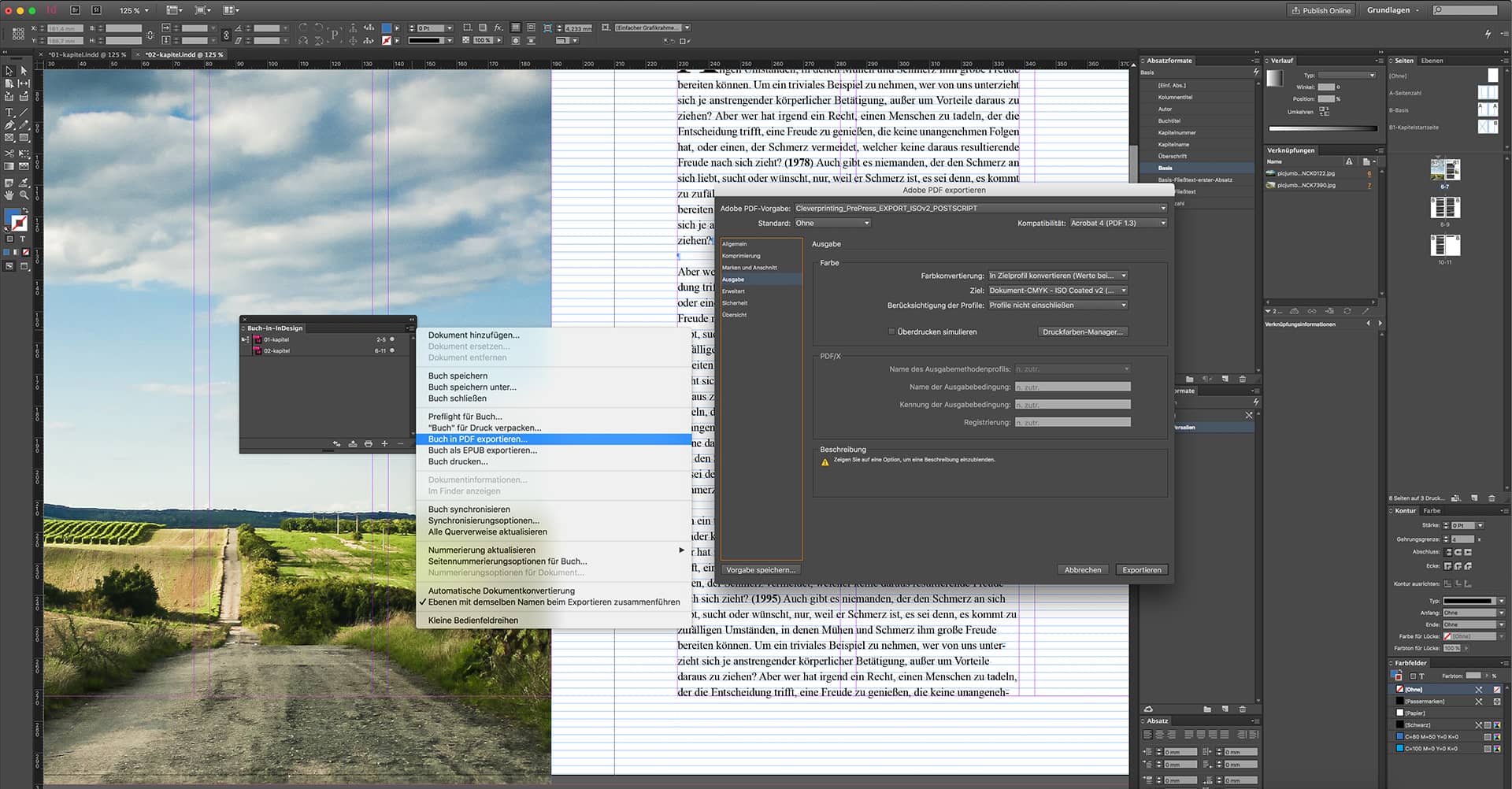 Die Gestaltung eines Buches mit InDesign zwölften Schritt