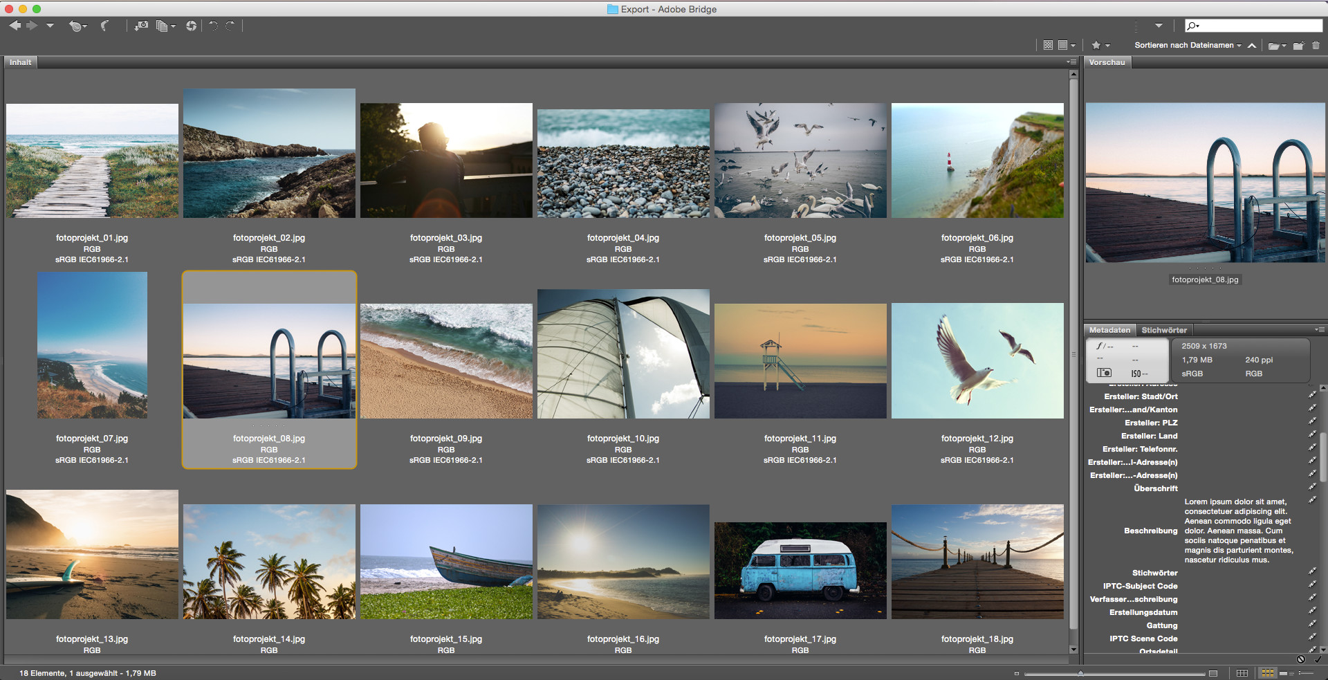 fotobuch design bild vorbereitung mit adobe bridge