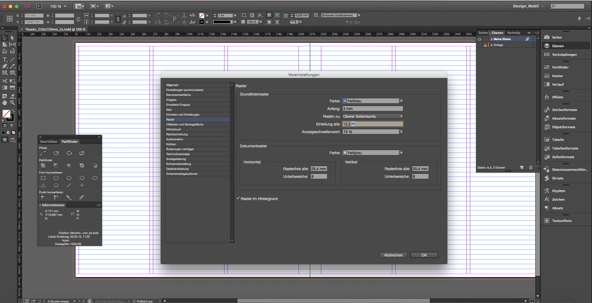 fotobuch indesign tutorial step um Grundlinienraster
