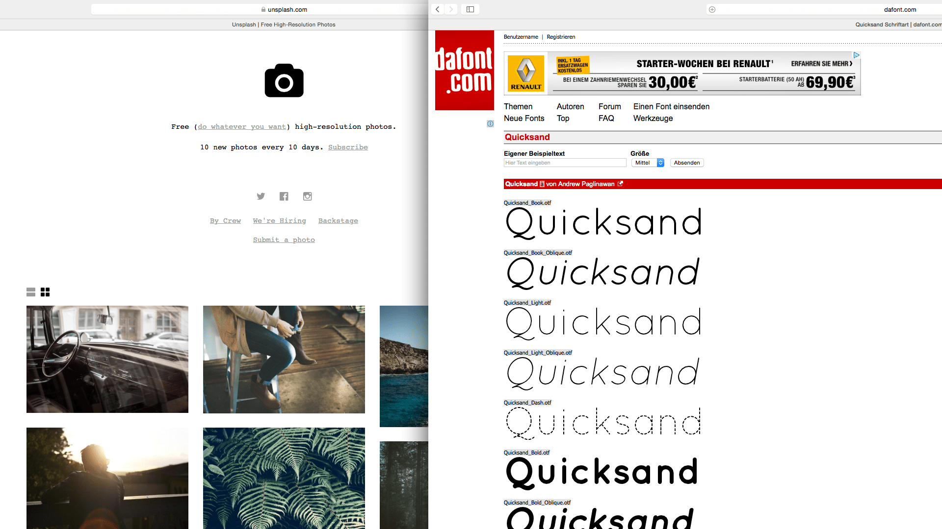 Step 1 Broschüre erstellen Bilder und Schriftensuche