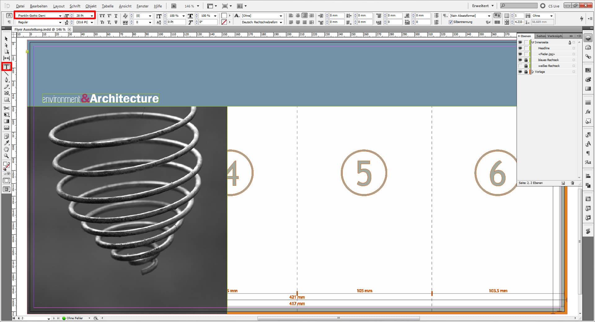 Flyer für eine Austellung 18