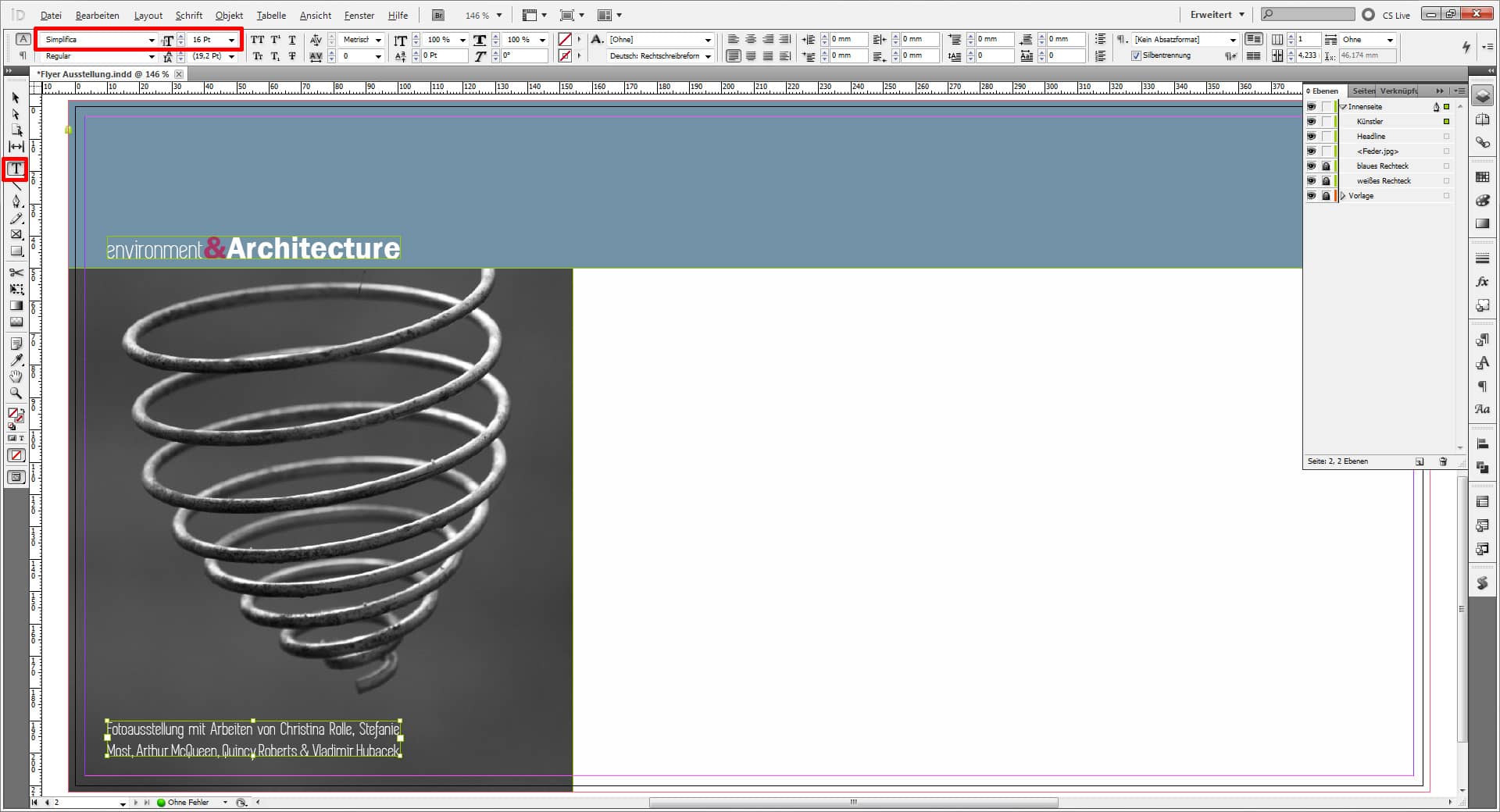 Flyer für eine Austellung 19