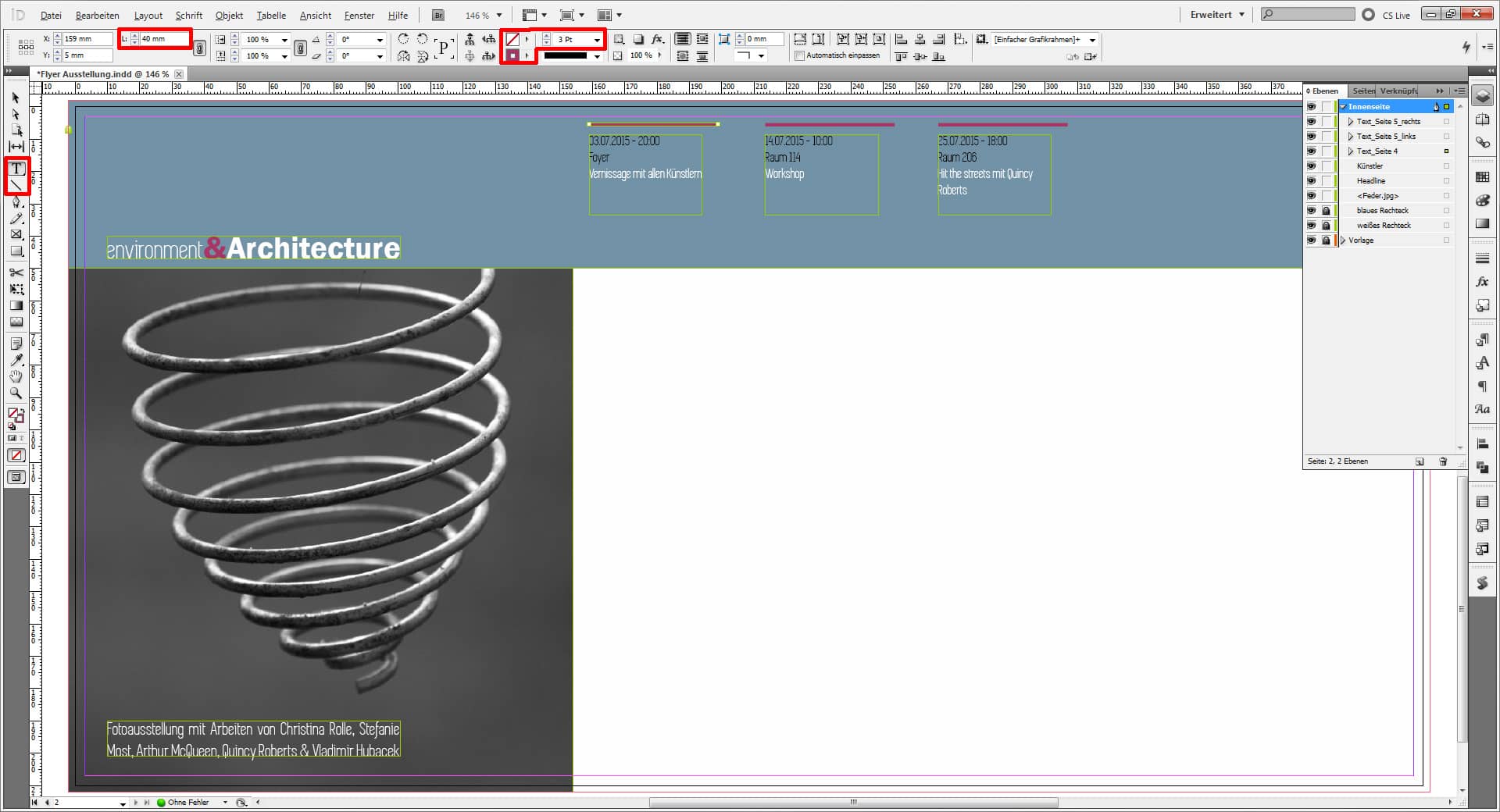 Flyer für eine Austellung 20