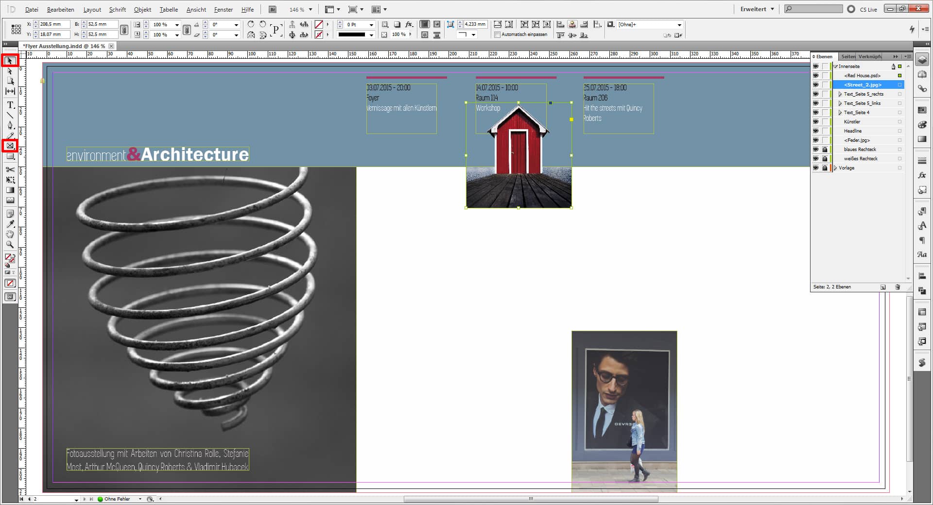 Flyer für eine Austellung 21