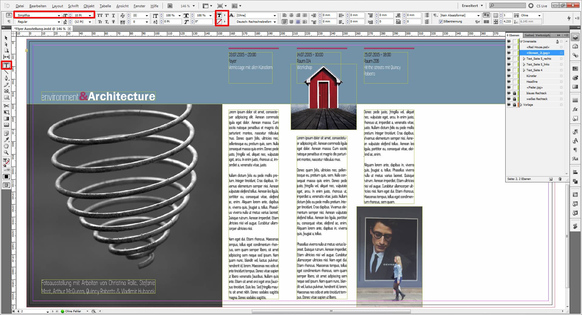 Flyer für eine Austellung 22