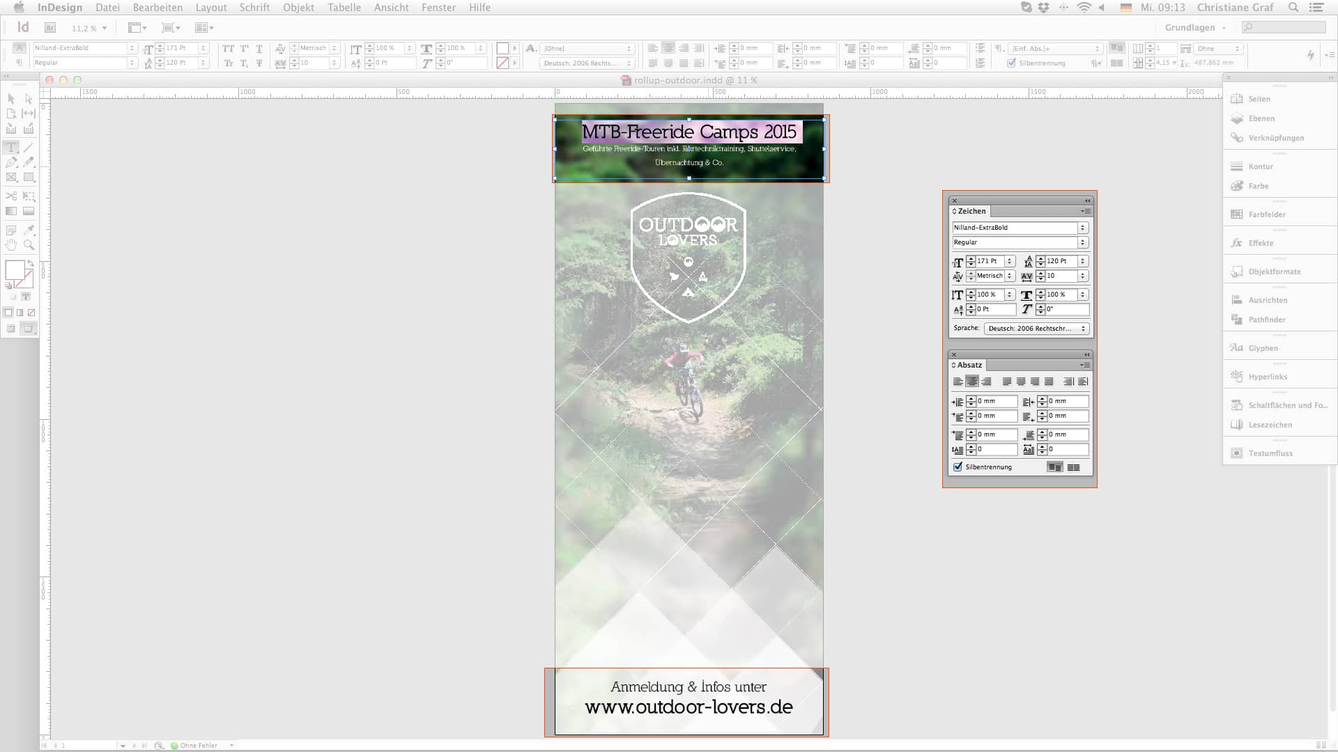 Outdoor rollup erstellen   Textfelder
