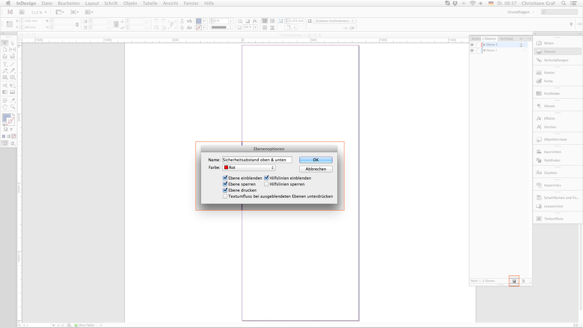 Outdoor rollup erstellen   Ebene anlegen