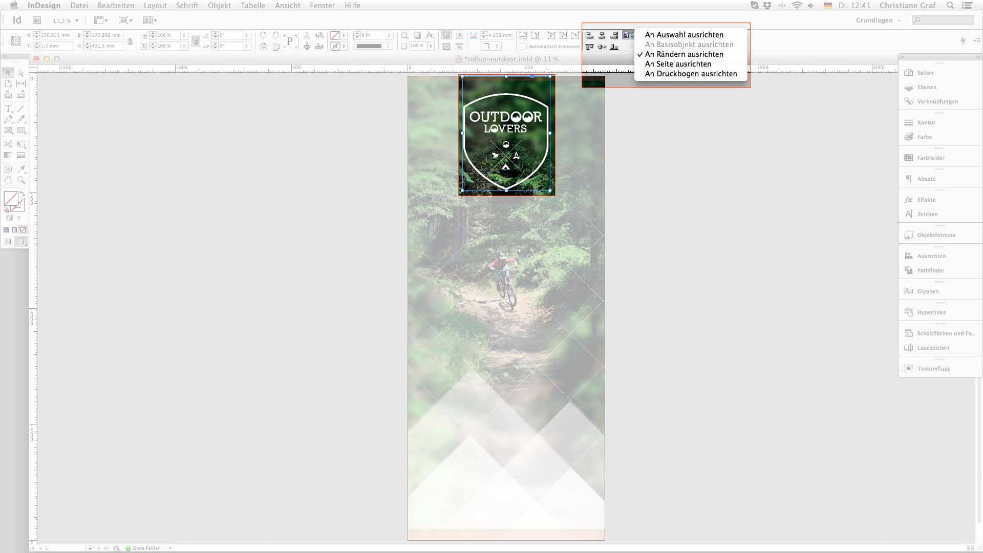Outdoor rollup erstellen   Logoposition