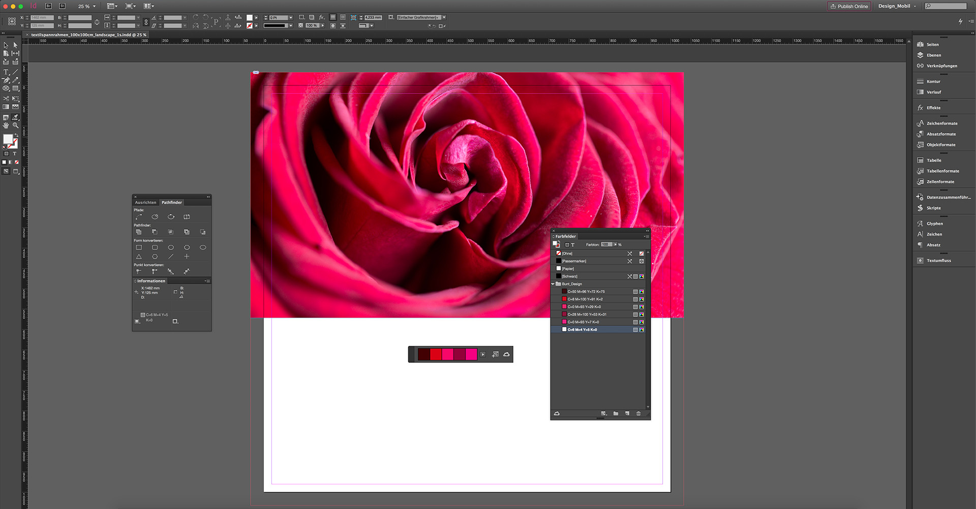 indesign Tutorial Spannrahmen Druck Step 1