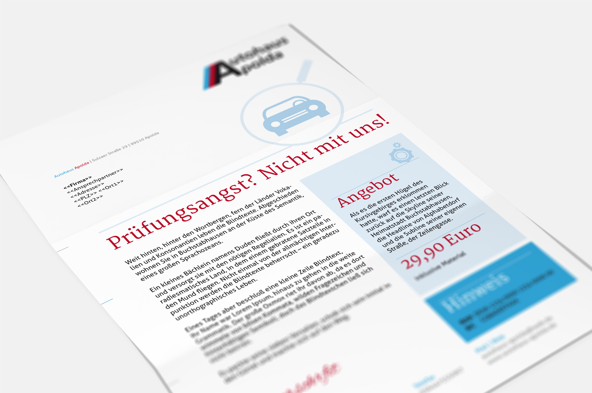 Beispiel professionellen Werbebrief