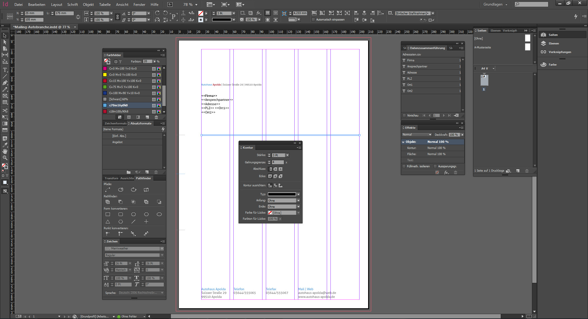 Werbebrief für ein Autohaus gestalten 11
