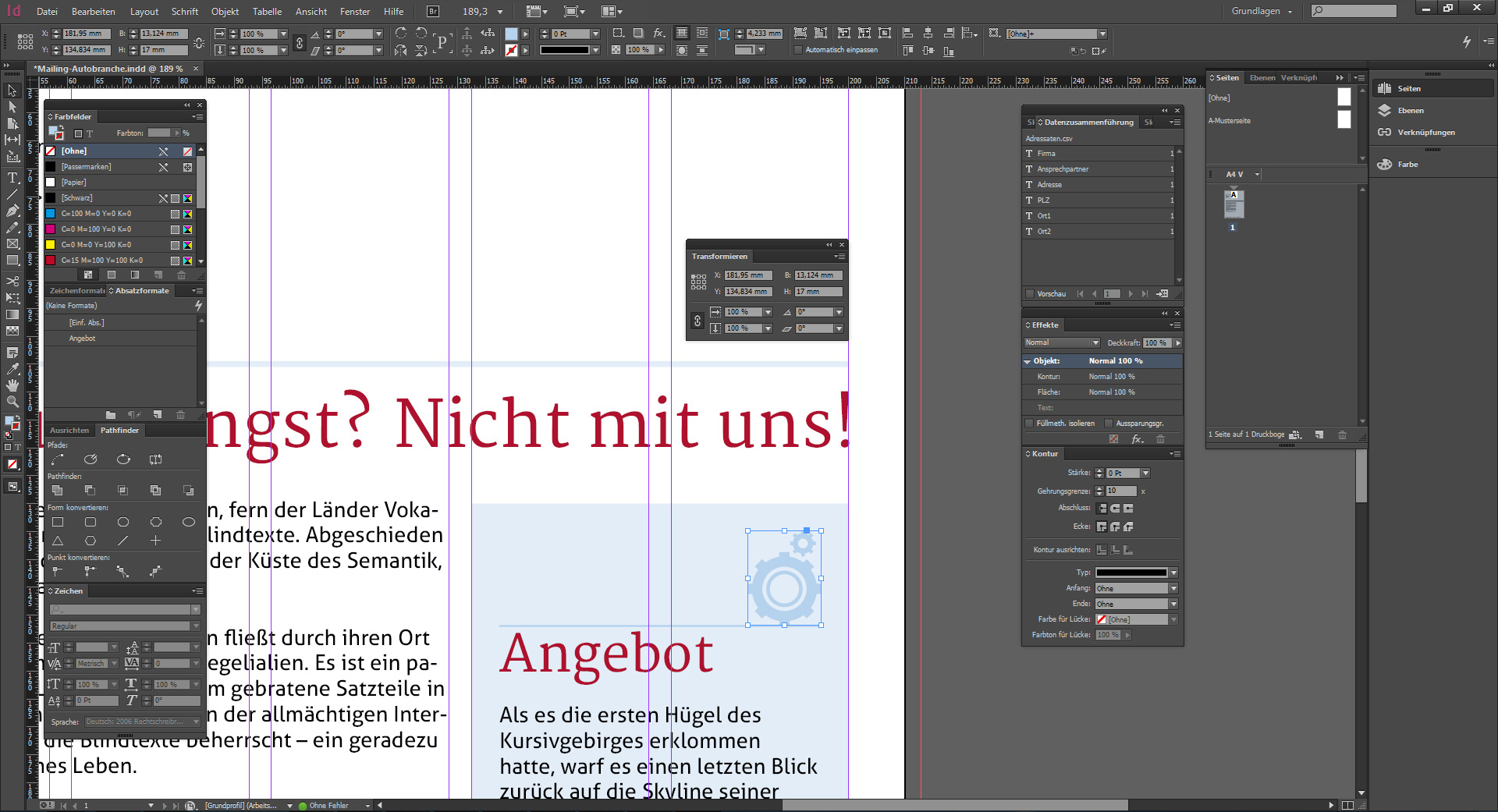 Werbebrief für ein Autohaus gestalten 16