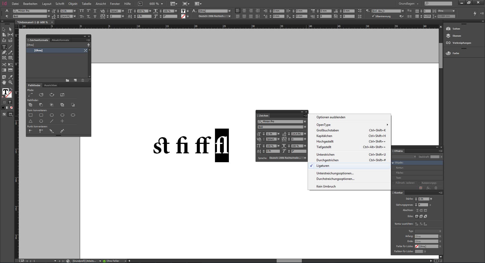 Definition von Ligaturen in der Typografie 4