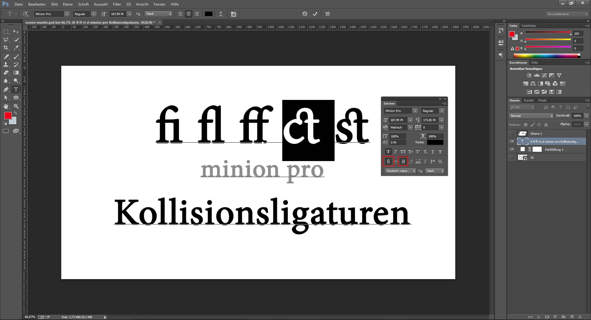 Definition von Ligaturen in der Typografie 5