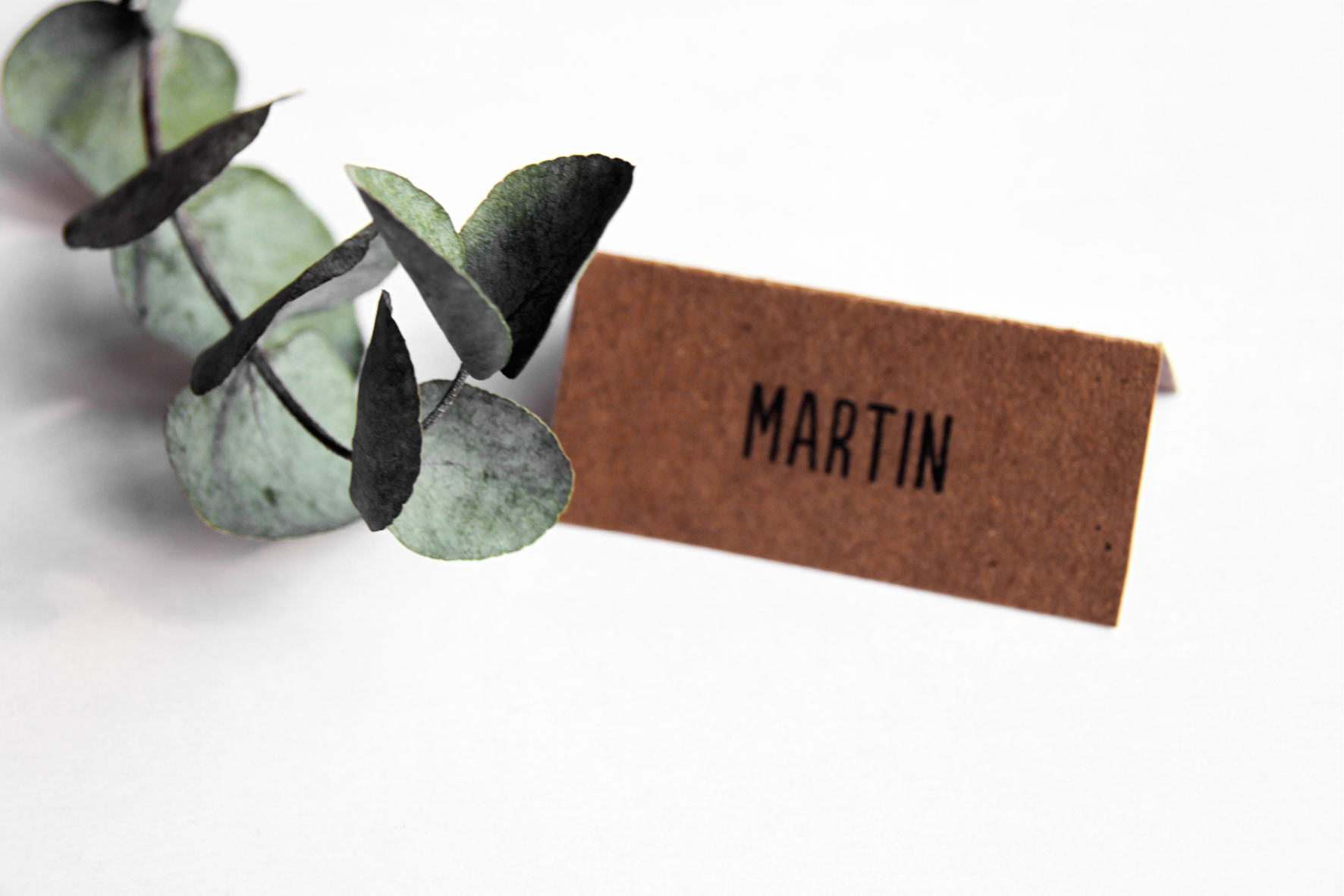 Tischaufstellern mit dem Name "Martin"