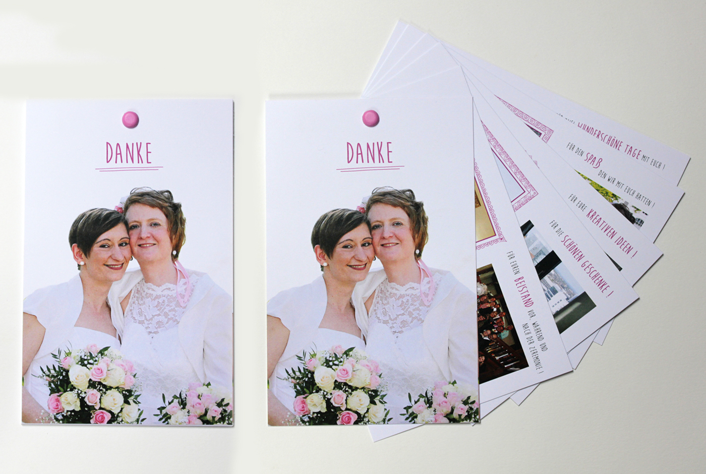 Dankeskarten mit Bild vom Ehepaar