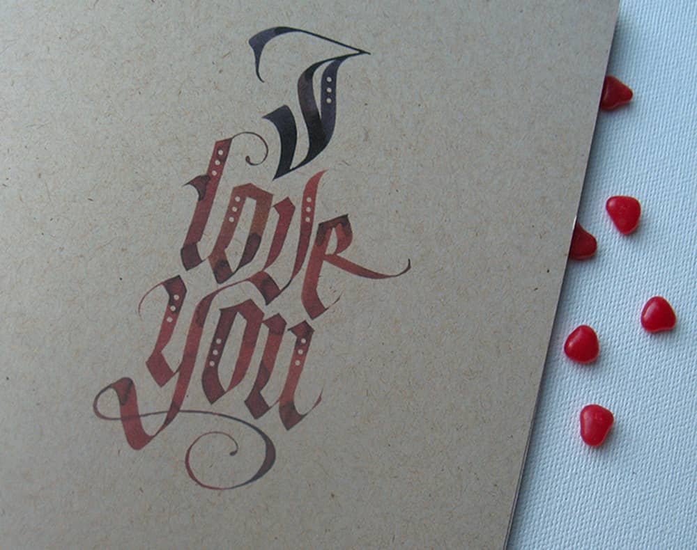 Romantische Idee für eine Karte zum Valentinstag 2