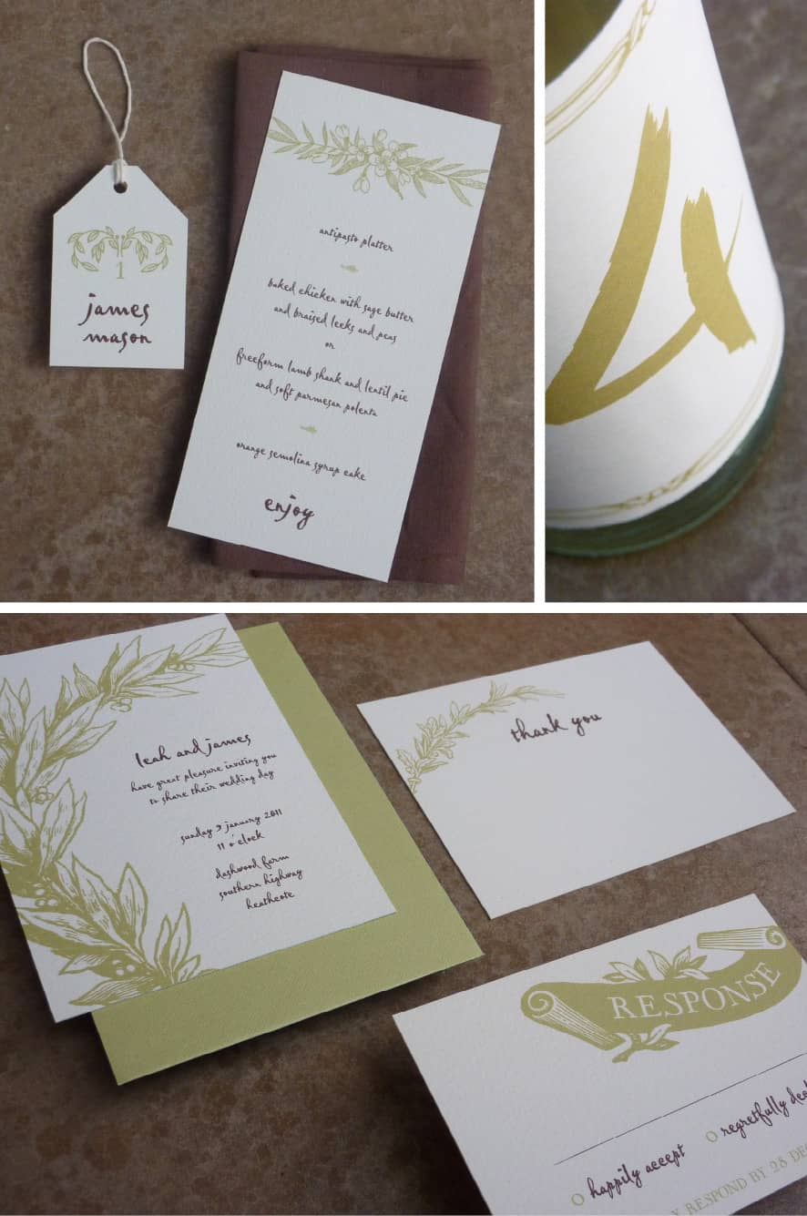 Rustikale Hochzeitsausstattung menu