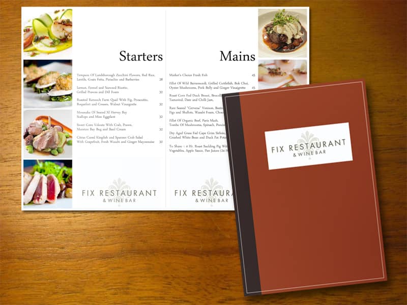 restaurant menu vorlage