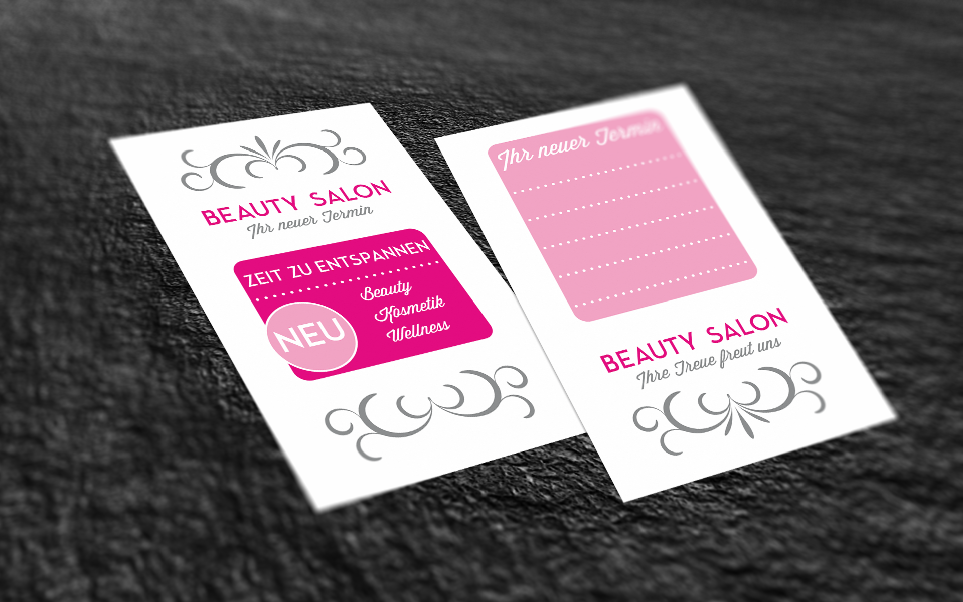 terminkarte erstellen tutorial end resultat