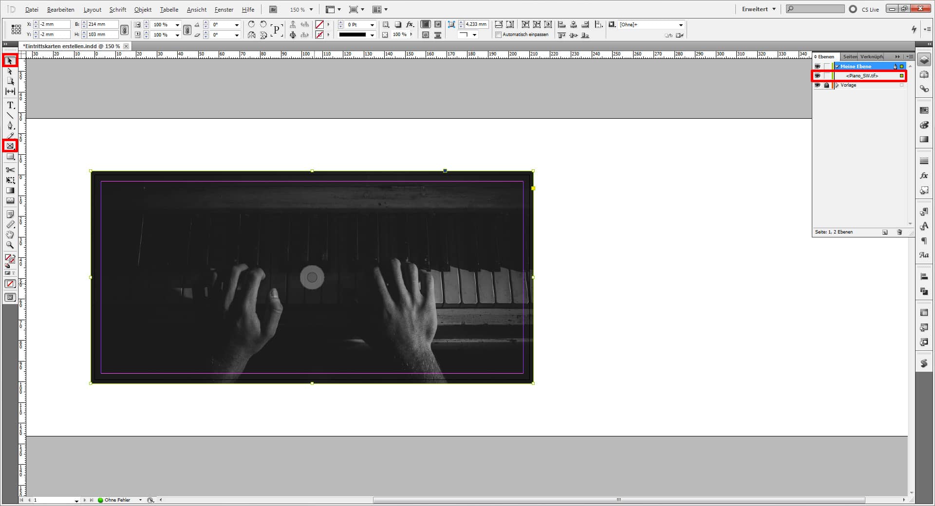 InDesign Tutorial „Eintrittskarten erstellen" (1)