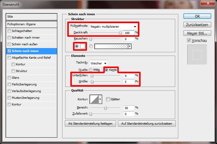 Photoshop Fenster um die Ebenenfüllung sichtbar zu machen