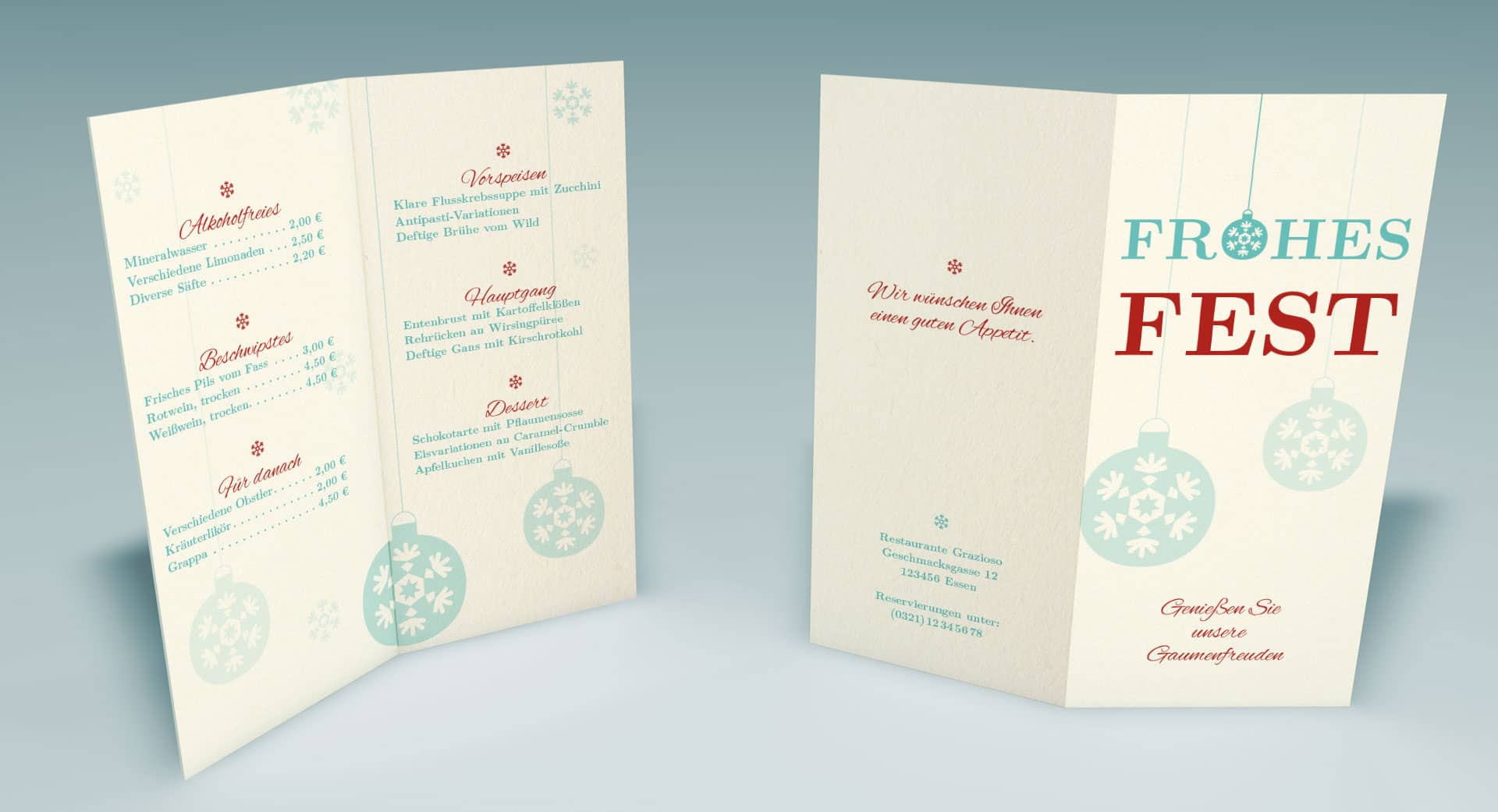 Tutorial Menuekarte Weihnachten