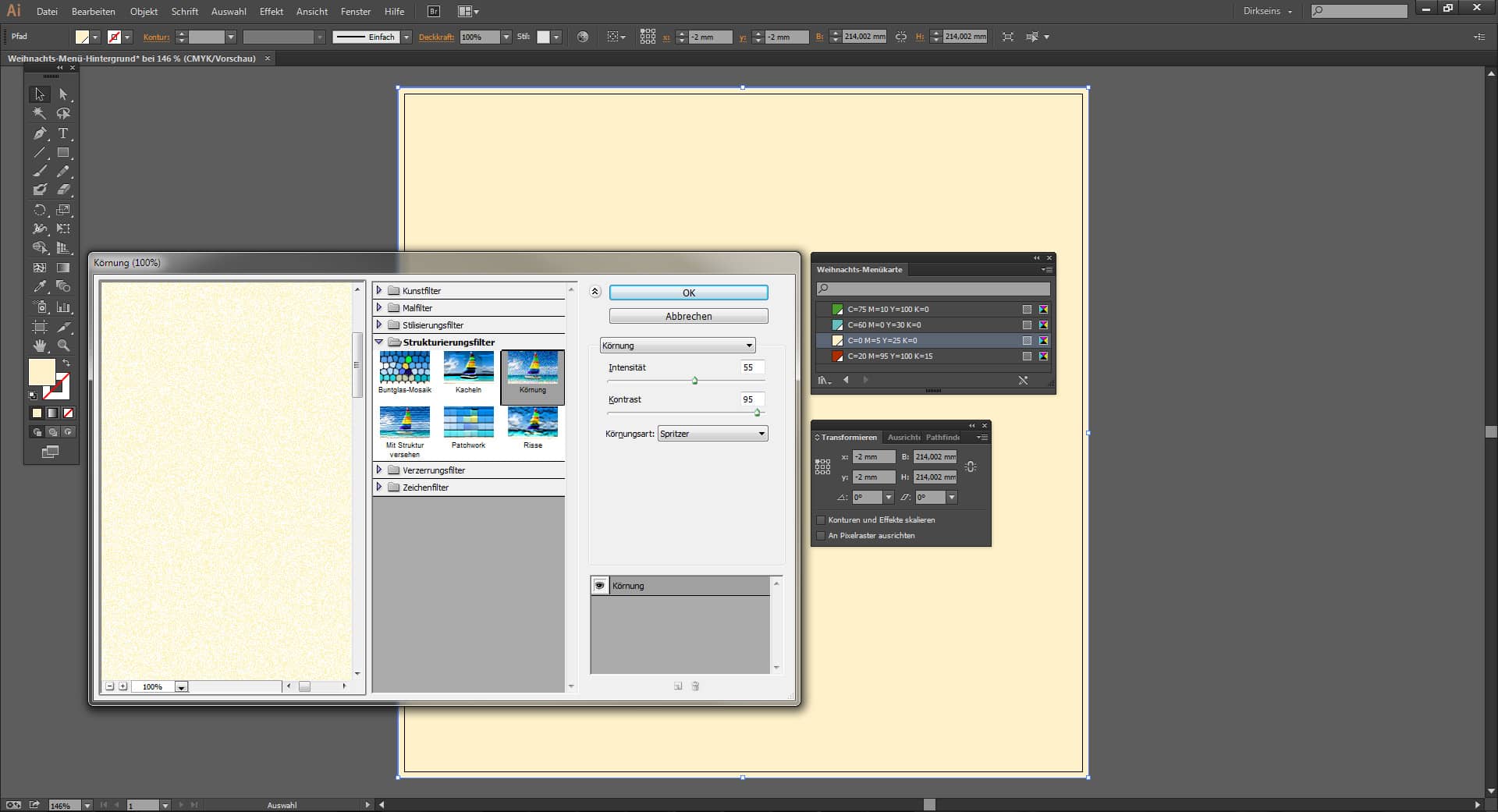 Tutorial Menuekarte Weihnachten