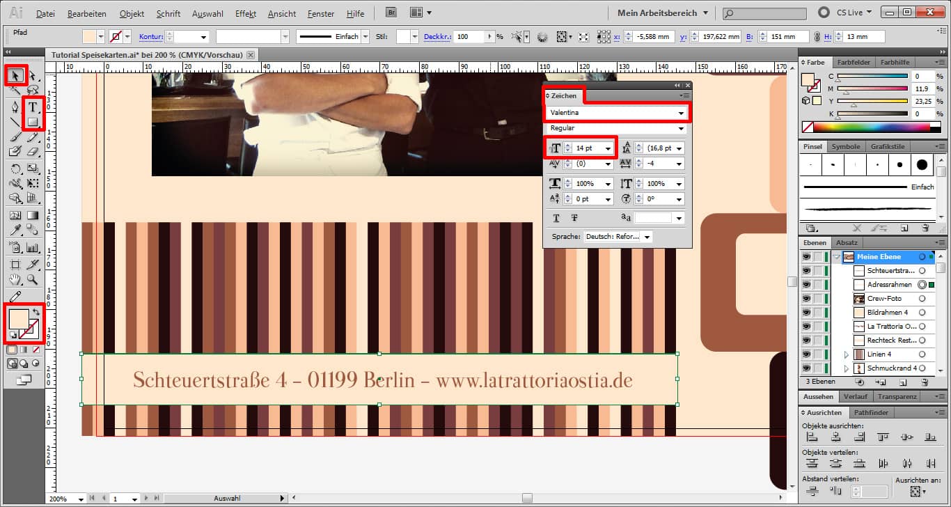 Tutorial Speisekarten