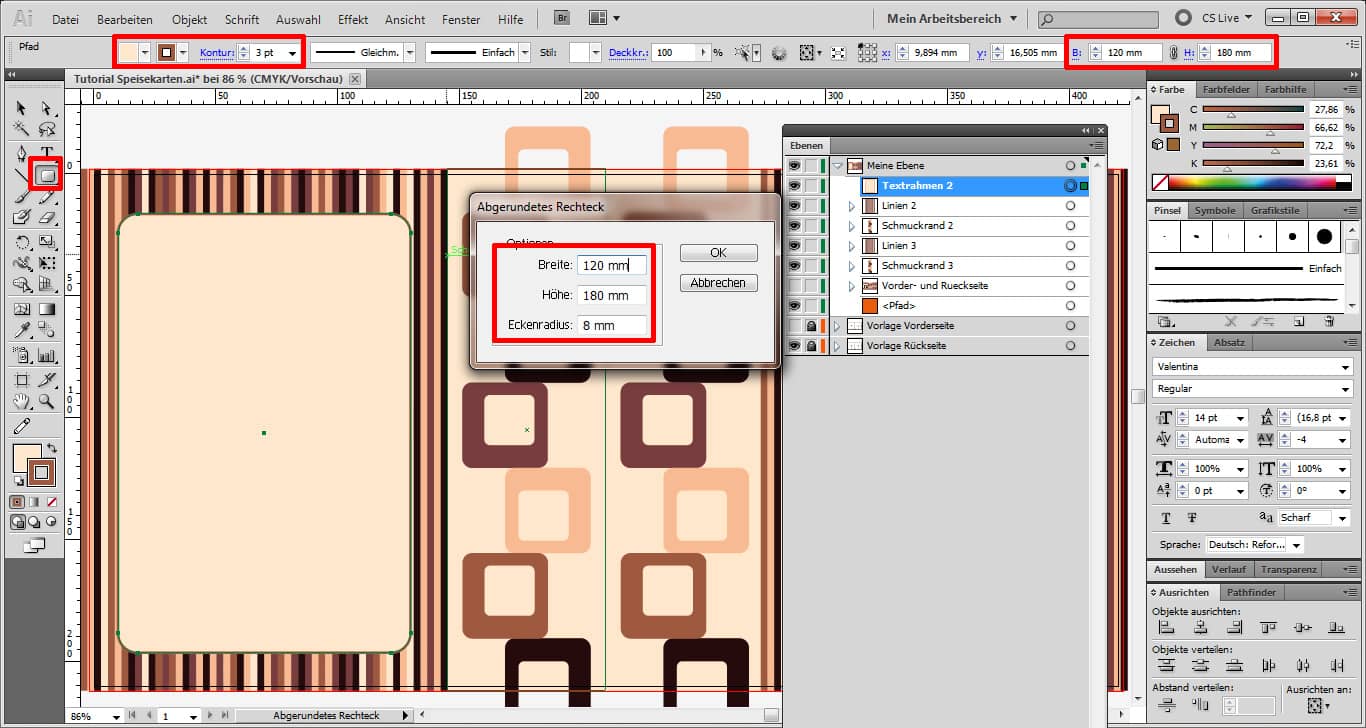 Tutorial Speisekarten