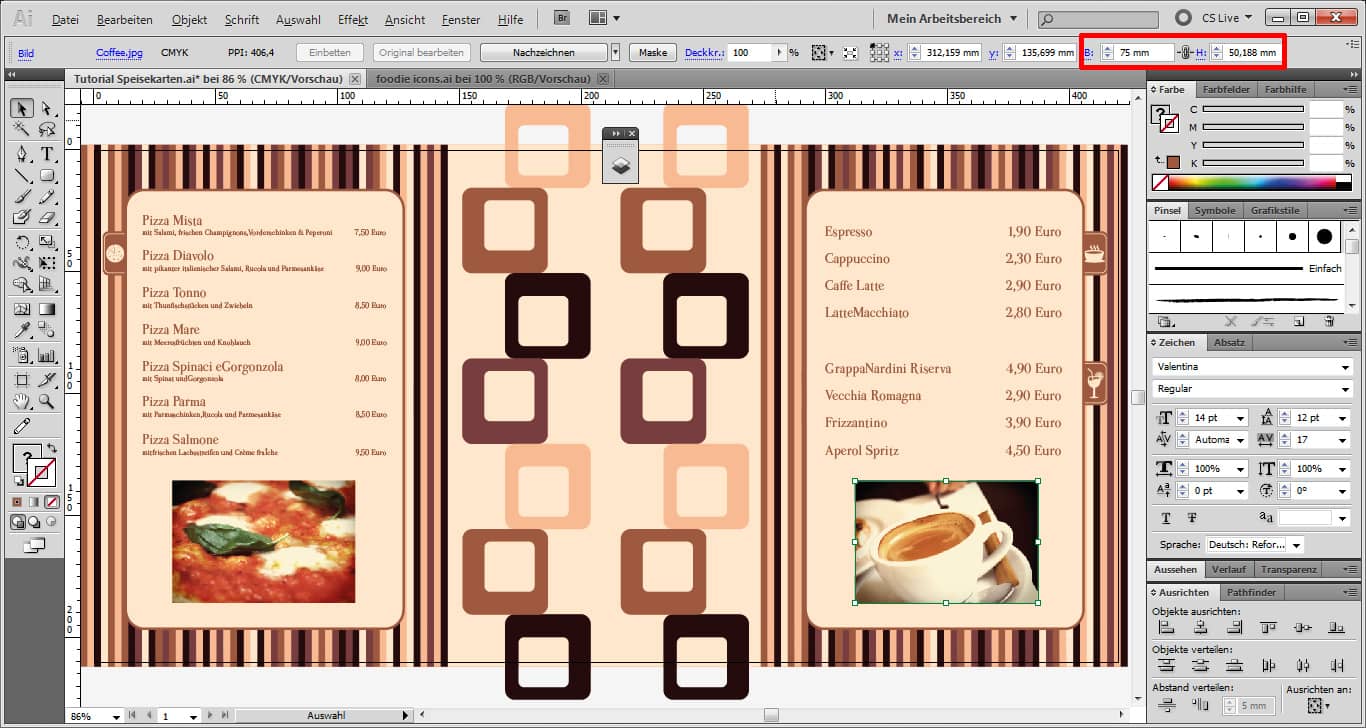 Tutorial Speisekarten