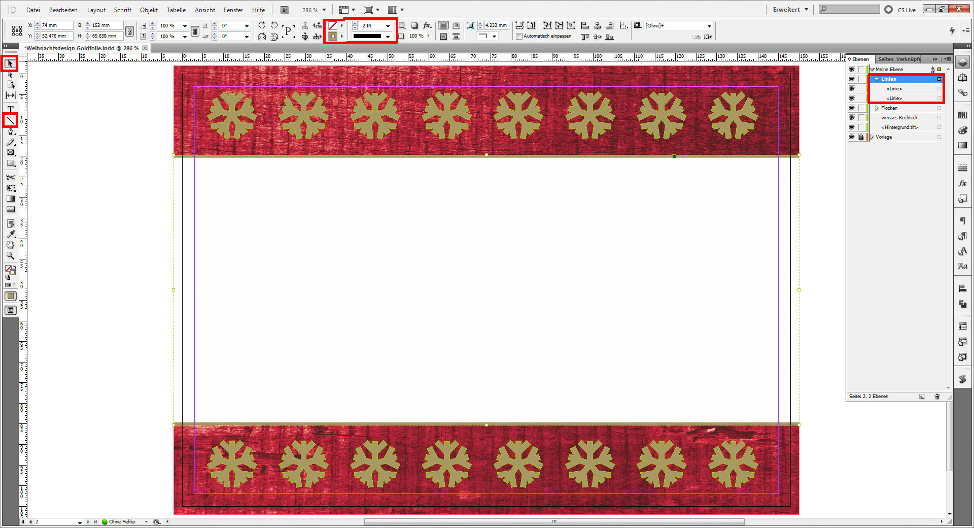 Weihnachtskarten für Firmen Tutorial mit InDesign Step 15