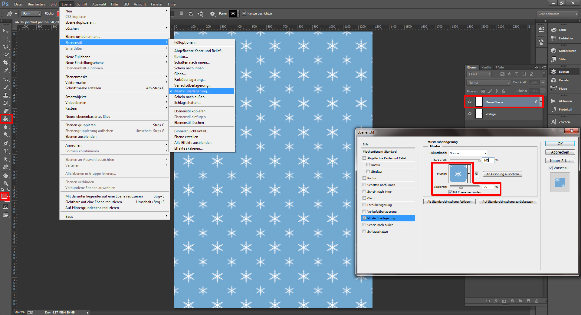 Tutorial Weihnachtskarte geschäftlich 4