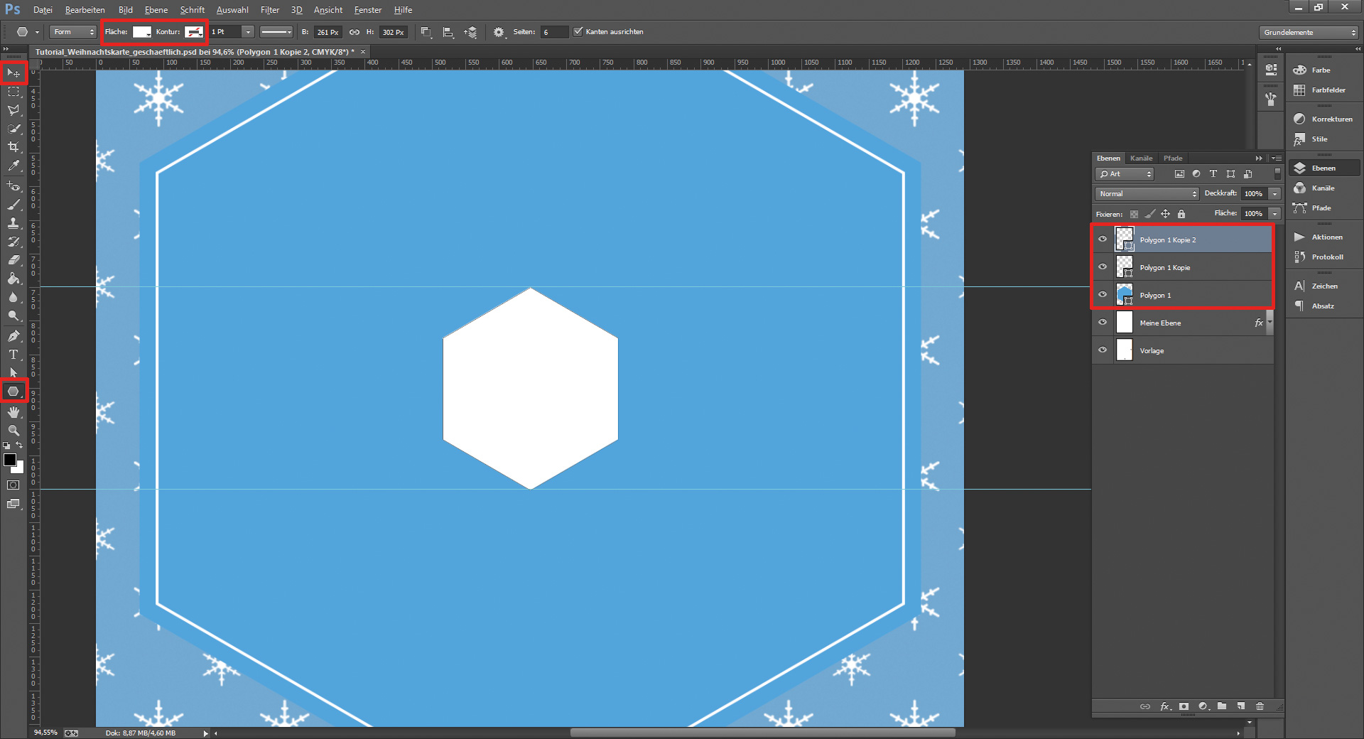 Tutorial Weihnachtskarte geschäftlich 8